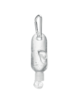 Čisticí gel ve znovupoužitelné lahvičce s karabinkou