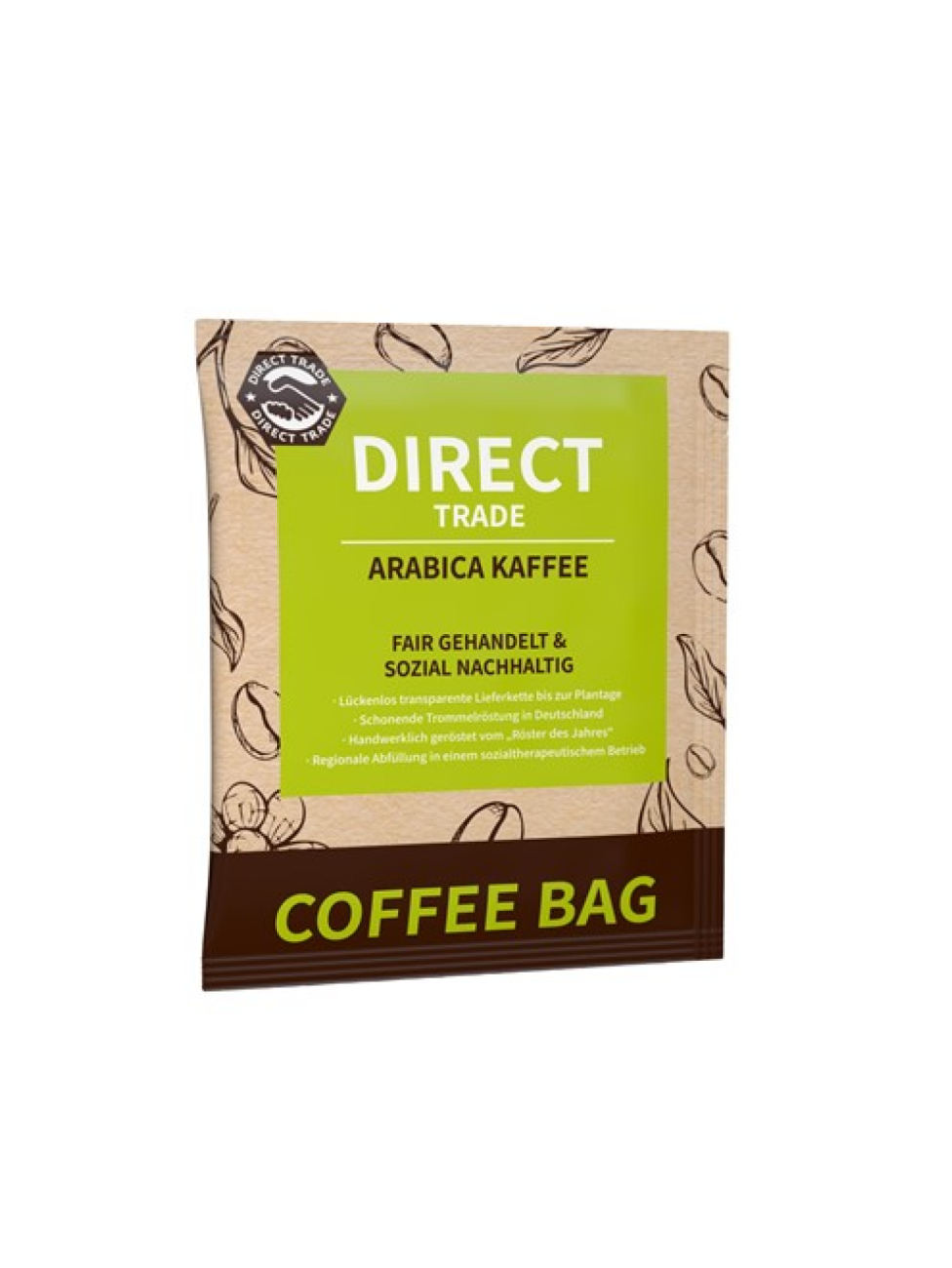 Sáček pro přípravu filtrované kávy na cestách