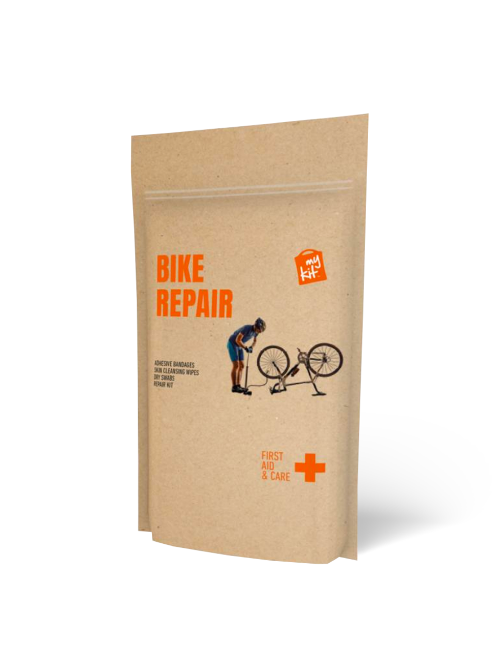 Sada pro cyklisty v kraftovém sáčku