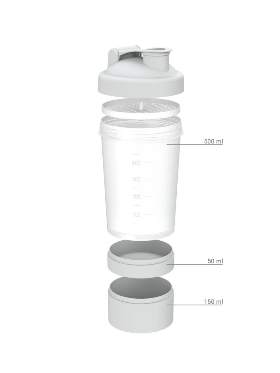 Shaker se dvěma přihrádkami