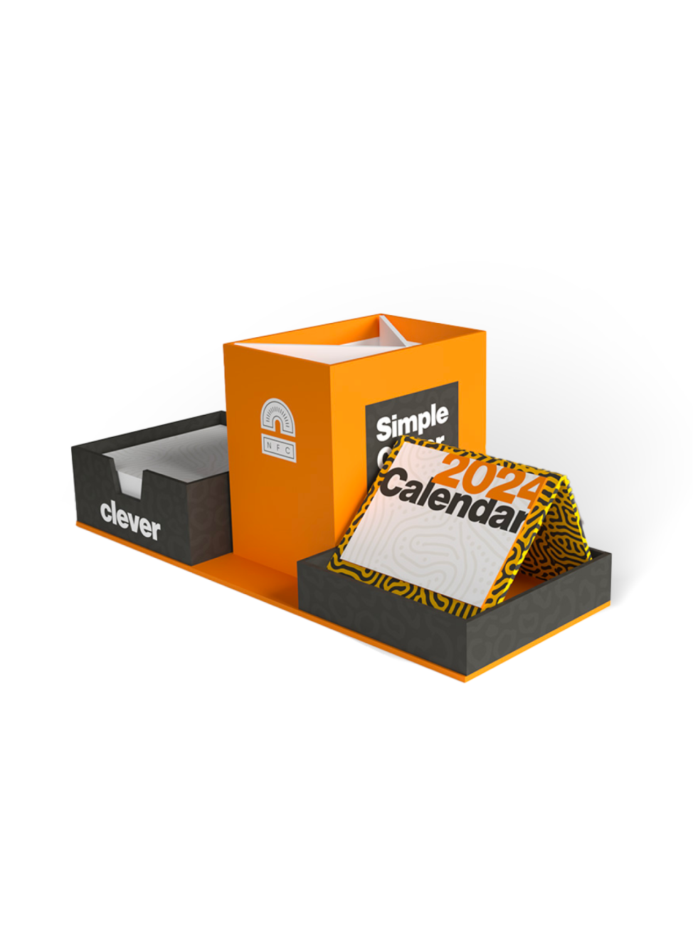 Stolní organizér v krabičce s potiskem