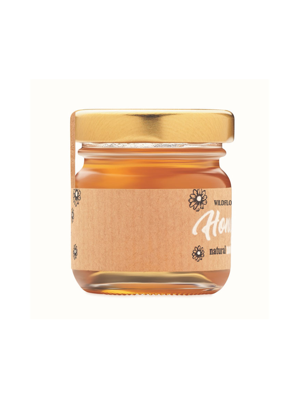 Sklenice s medem z divokých květů