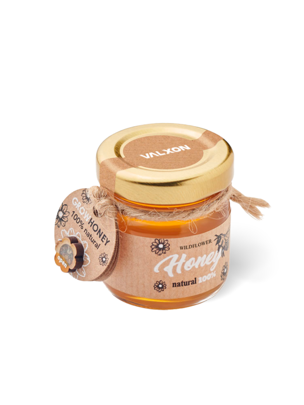 Sklenice s medem z divokých květů