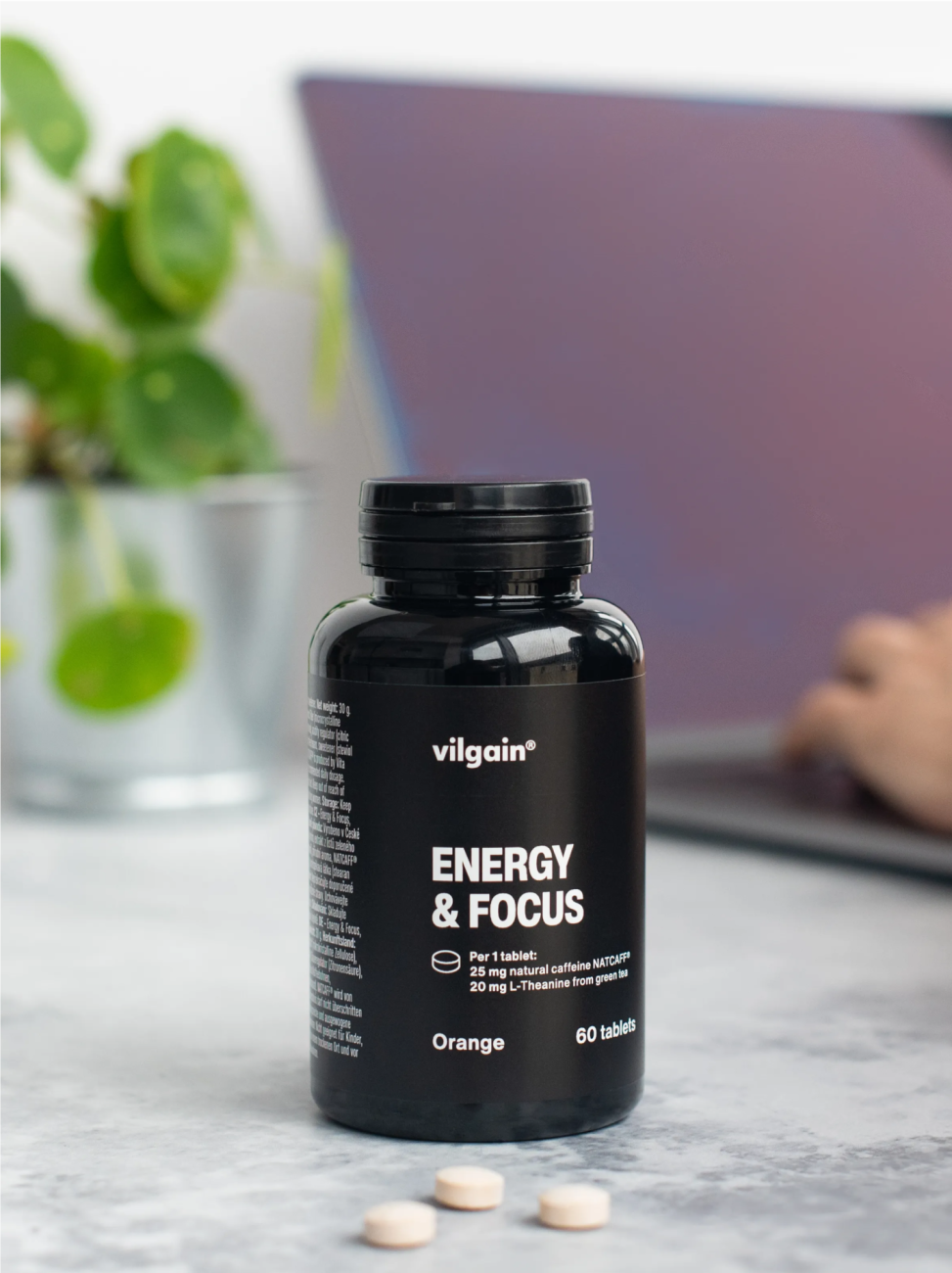Vilgain Energy & Focus Tabs ⁠–⁠ Pomeranč