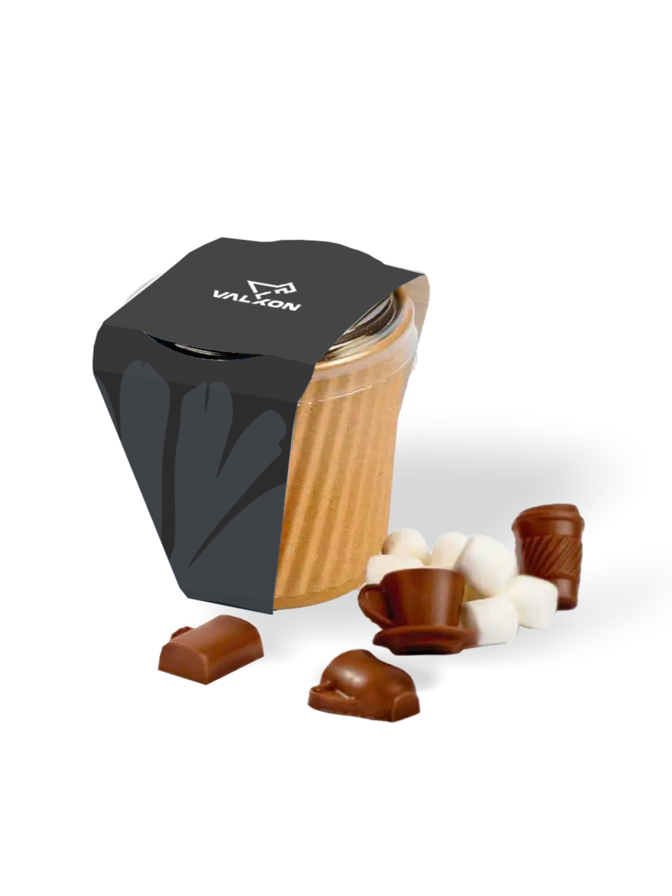 Směs na přípravu horké čokolády s marshmallows v kelímku