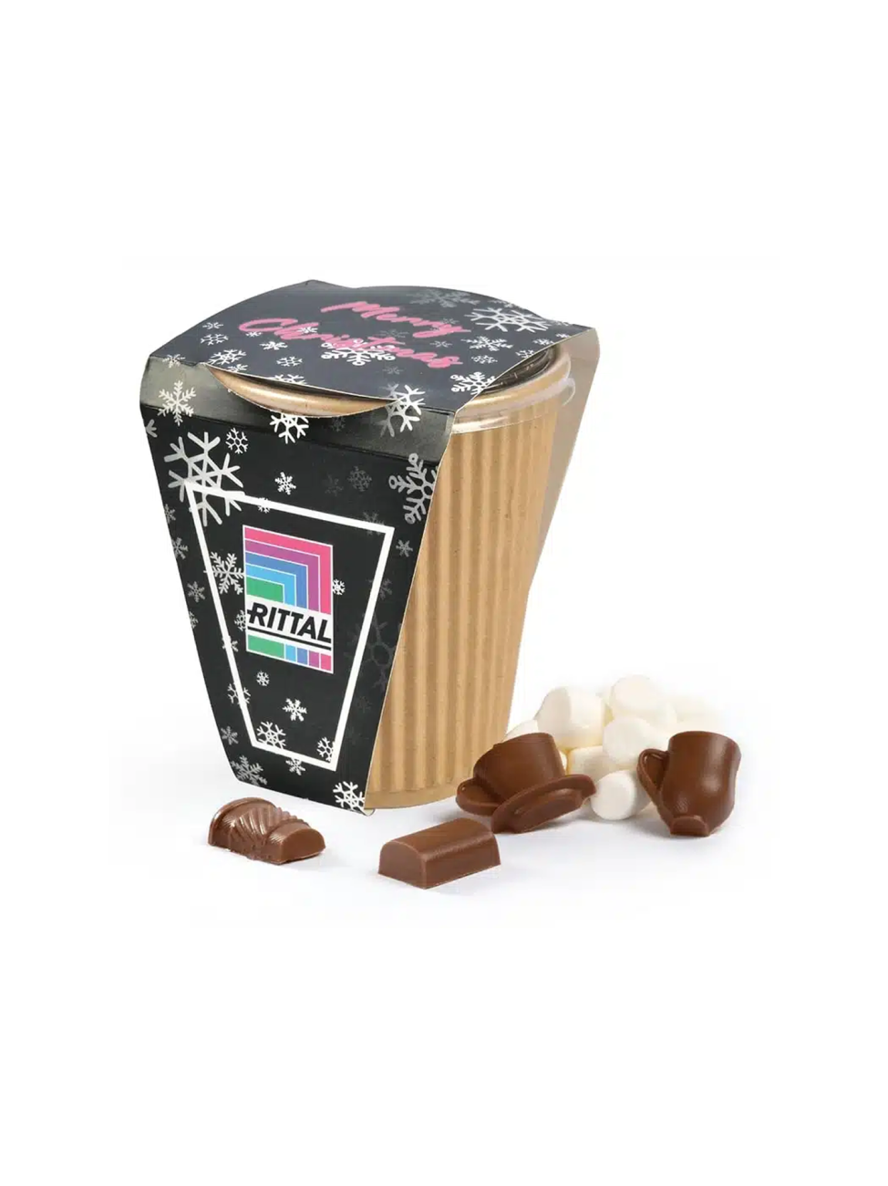 Směs na přípravu horké čokolády s marshmallows v kelímku