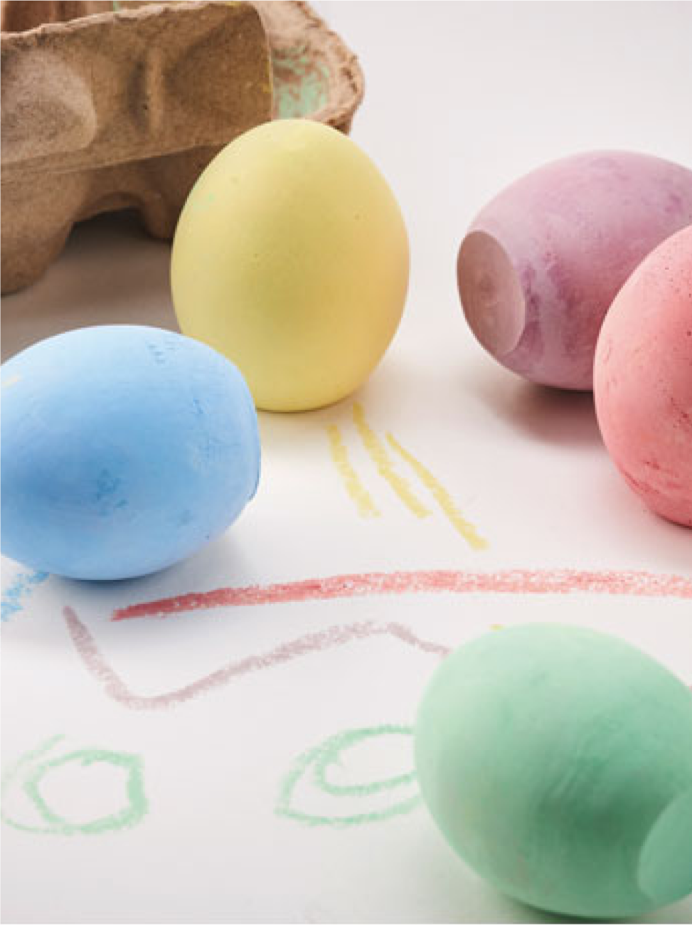 Sada šesti křídových vajec