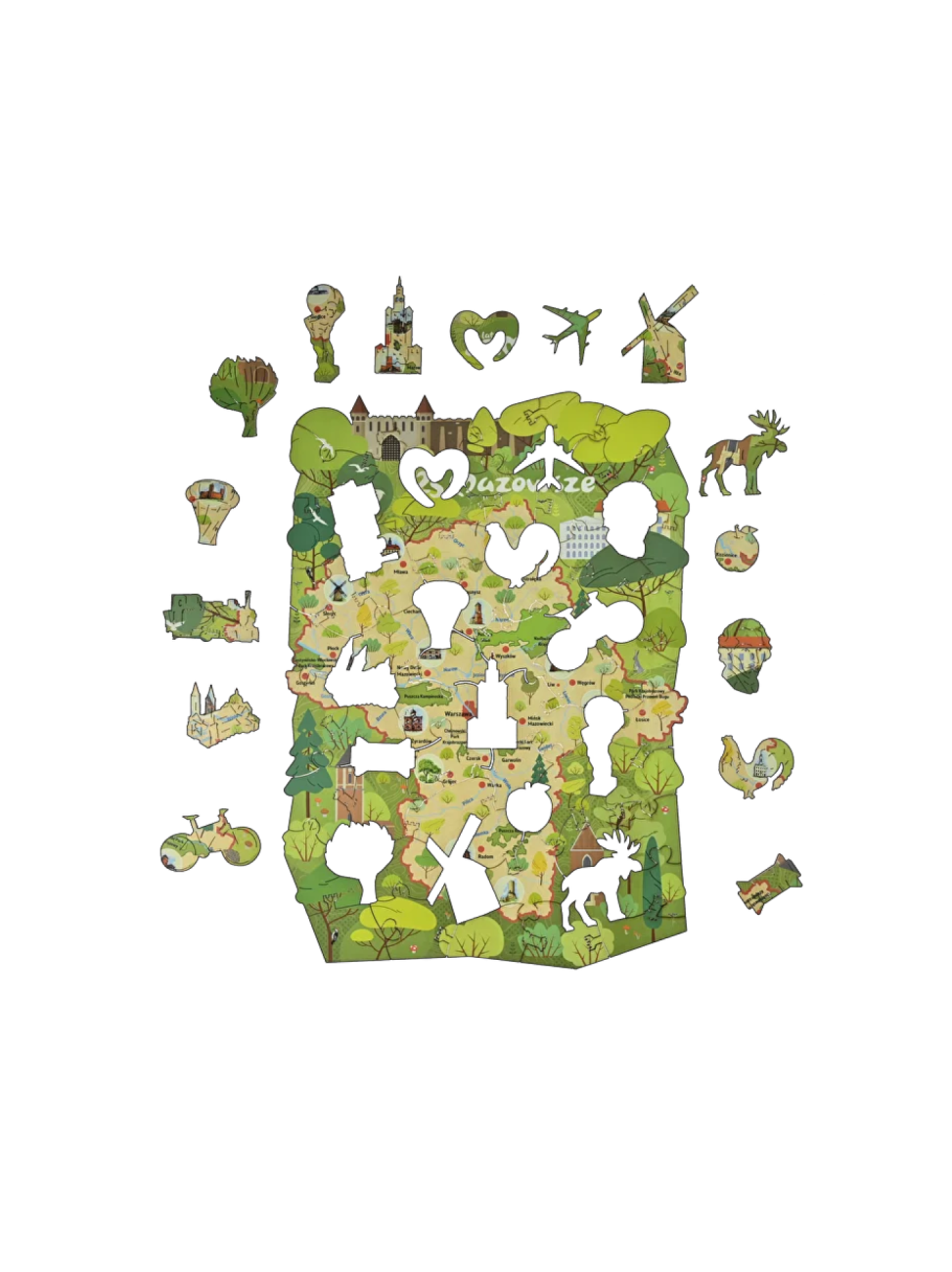 Dřevěné puzzle A5