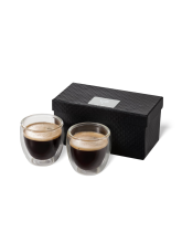 Dvojdílná skleněná sada na espresso