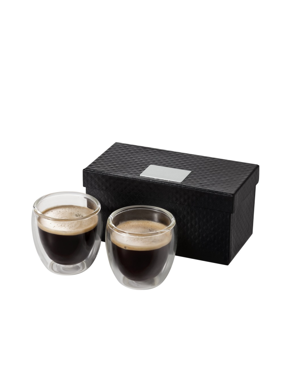 Dvojdílná skleněná sada na espresso