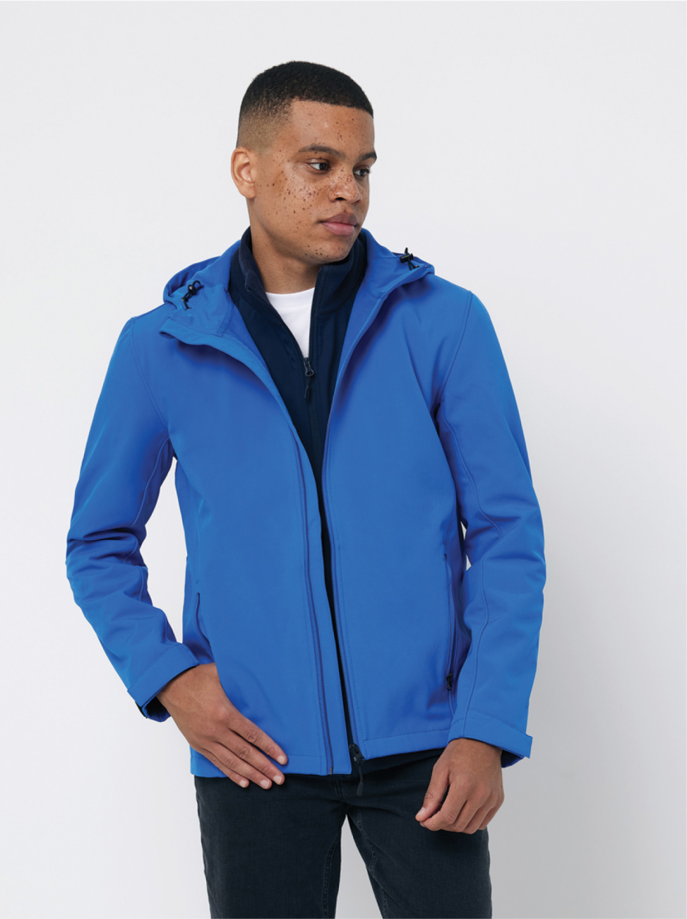 Pánská soft-shell bunda s kapucí