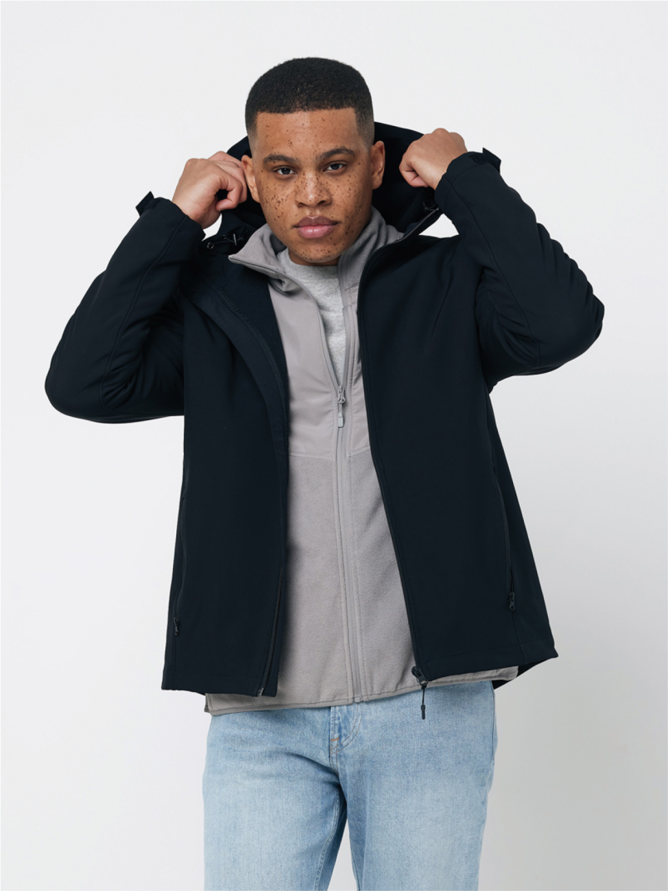 Pánská soft-shell bunda s kapucí