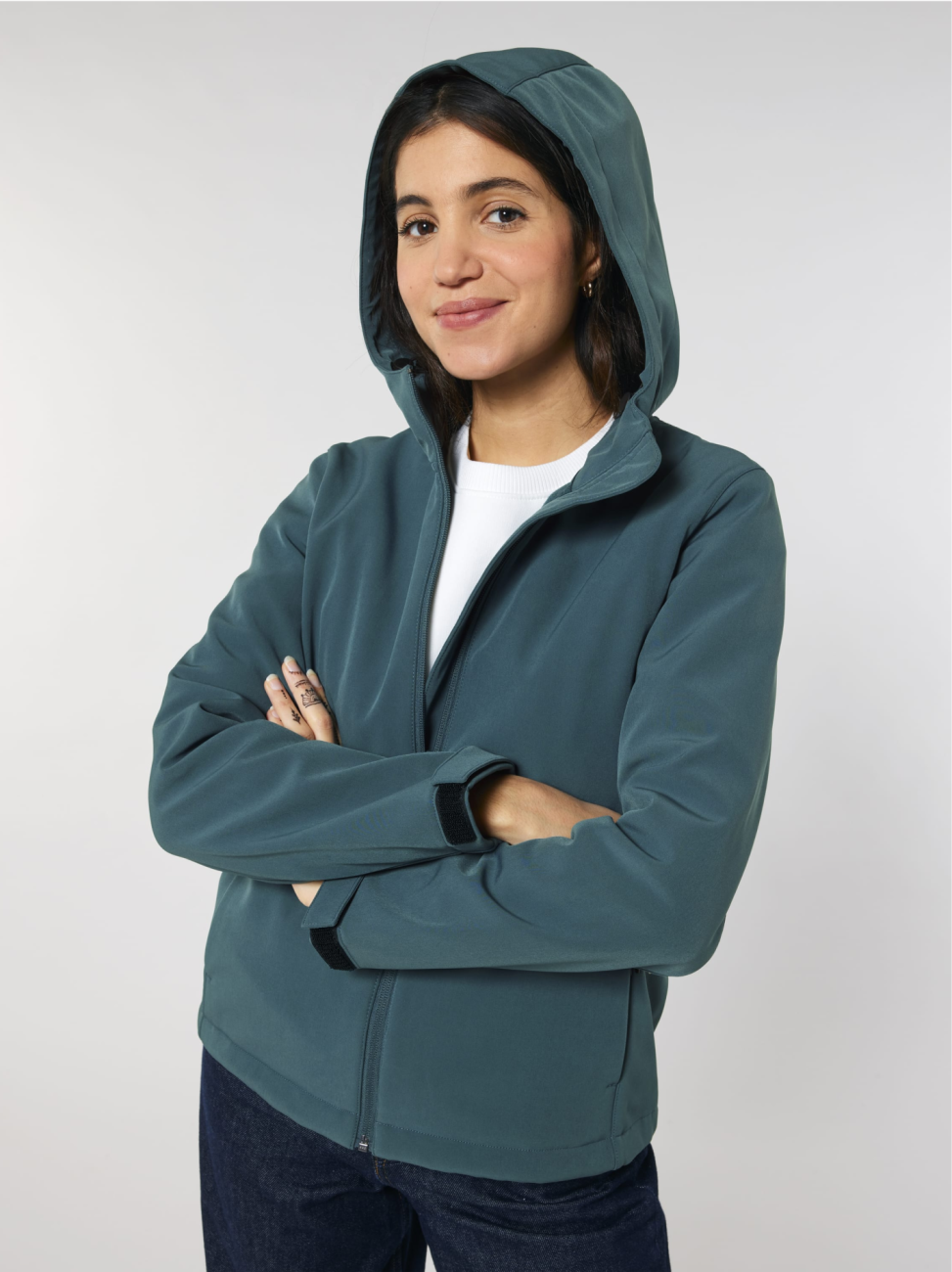 Dámská soft-shell bunda Stanley/Stella s kapucí