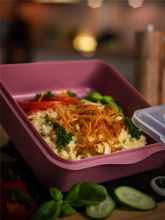 Hranatý lunchbox do chladničky i mikrovlnky