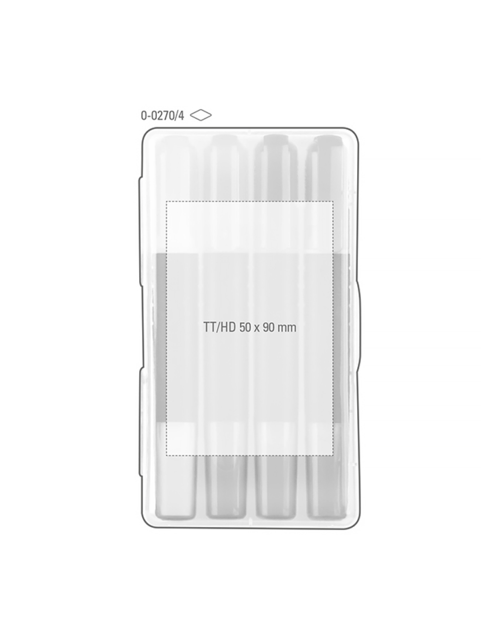 Sada čtyř tenkých zvýrazňovačů